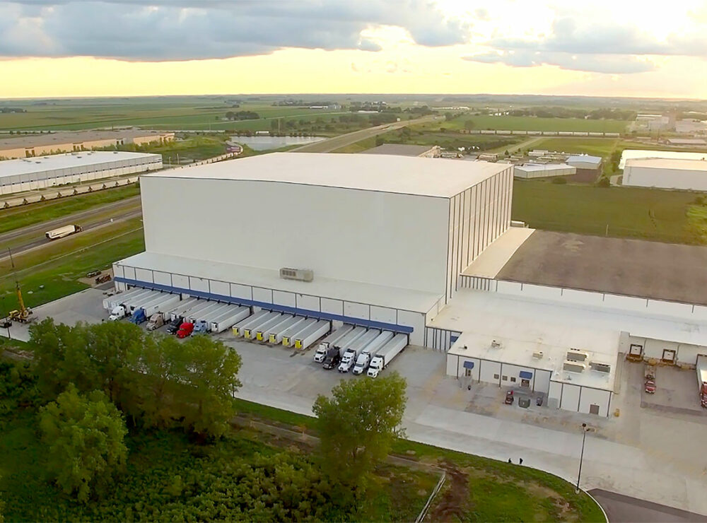 Americold Rochelle freezer facility with docks