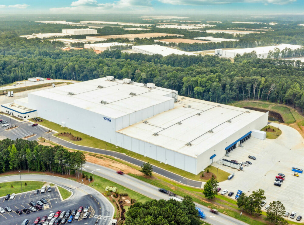 Ken's Foods ASRS facility in McDonough, GA, aerial photo