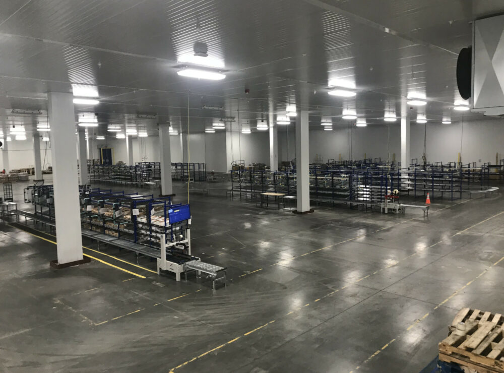 Hello Fresh fulfillment center interior photo