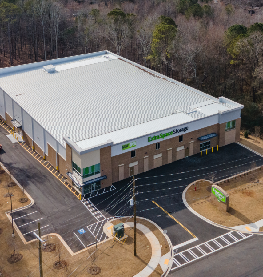Extra Space Storage on East Rope Mill in Woodstock, Georgia.